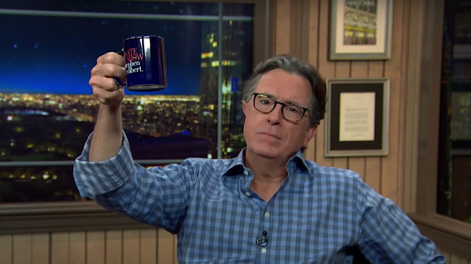 A diseased, on-the-loose Trump has Stephen Colbert once more toasting the idiocy