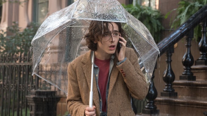 Woody Allen’s worst creative impulses are on display in the long-delayed A Rainy Day In New York