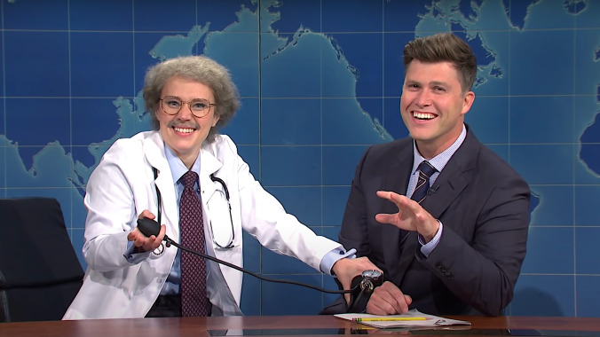 Ditching a go-nowhere bit for helpless laughter, Kate McKinnon is all of us at this point