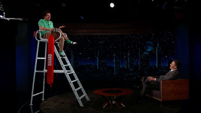 Eric Andre tells Jimmy Kimmel about his show's belated return from a safe, elevated distance