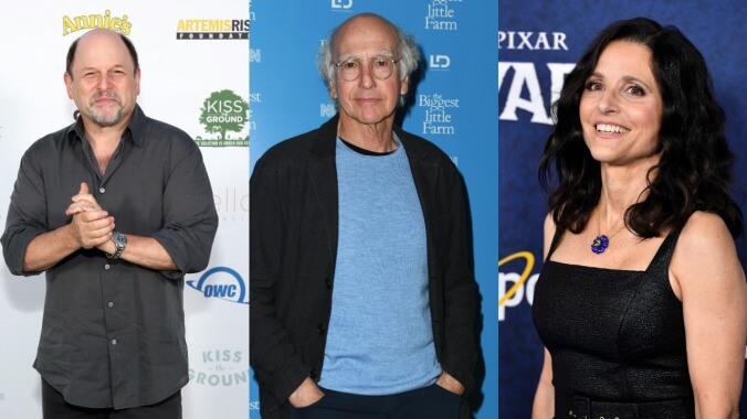 Julia Louis-Dreyfus, Jason Alexander, and Larry David reuniting for a "Fundraiser About Something"