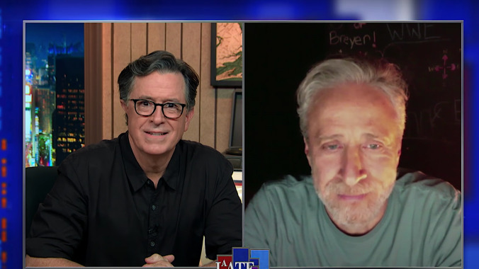 Jon Stewart concedes that Stephen Colbert won their whole sanity versus fear contest