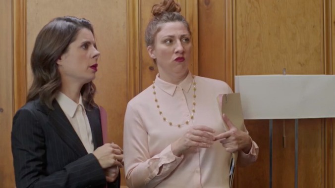 Baroness Von Sketch Show judges terrible co-workers in this exclusive clip