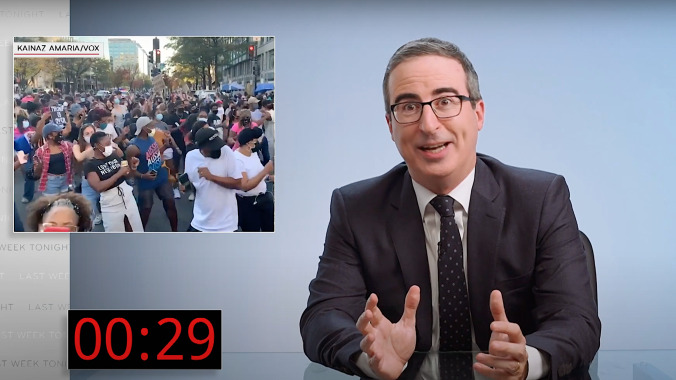 John Oliver’s farewell to Trump makes space for 30 seconds of uncut joy