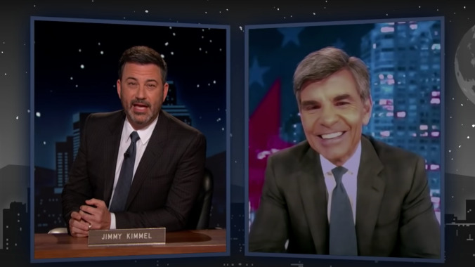 A sleep-deprived George Stephanopoulos tells Jimmy Kimmel why nobody can go to bed yet