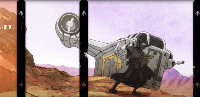 Space operas collide in this anime homage to The Mandalorian
