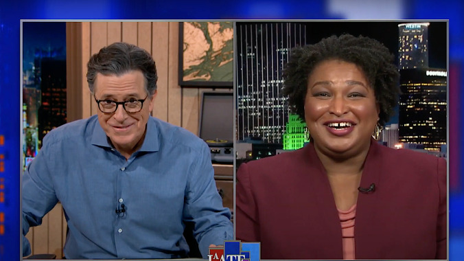 Georgia hero Stacey Abrams tells Stephen Colbert about her plans to topple Mitch McConnell next