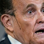 Rudy Giuliani sweats out hair dye while quoting My Cousin Vinny