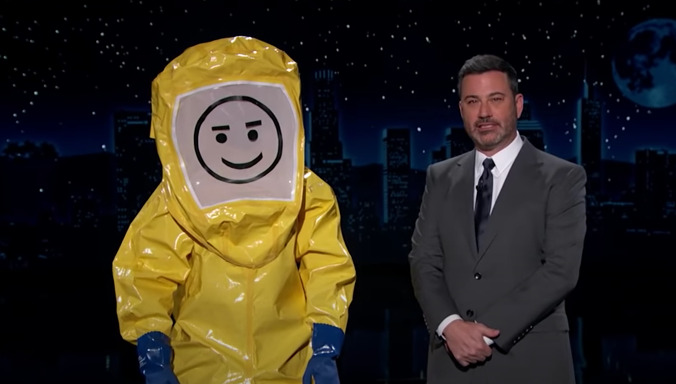 Jimmy Kimmel unwraps this year's COVID-protected Sexiest Man Alive, live on the air