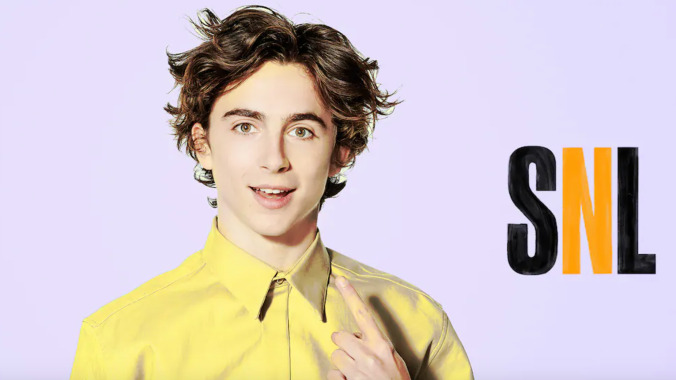 Timothée Chalamet amiably pals around with Pete Davidson on a middling Saturday Night Live