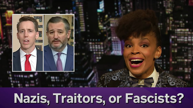 Amber Ruffin schools the media with her new GOP coup game show, Nazis, Traitors, Or Fascists?