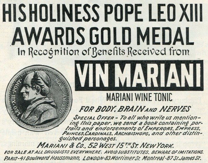 This cocaine-infused wine was endorsed by a 19th-century pope