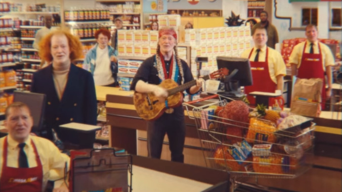 "Willie Nelson" stars in unsettling deepfake commercial for an art installation grocery store