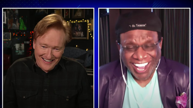 Twitter god George Wallace tells Conan it's about damned time he got booked