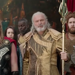 God bless Sam Neill, confused as hell on the set of Thor: Ragnarok