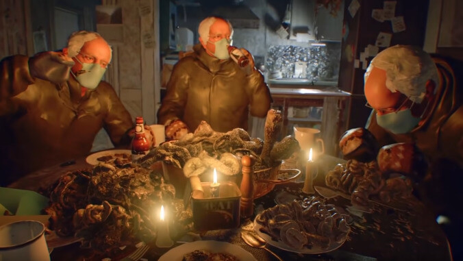 Somebody modded Bernie Sanders (and his mittens) into Resident Evil 7