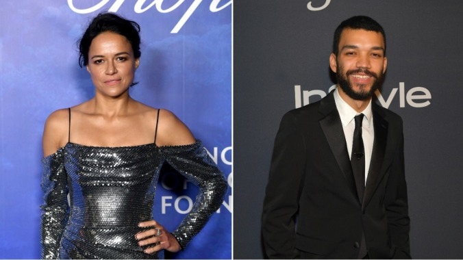 Michelle Rodriguez and Justice Smith fill out character sheets for the Dungeons & Dragons movie