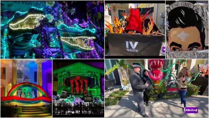 With Mardi Gras canceled, New Orleans homes are being decorated as floats: The best of Yardi Gras