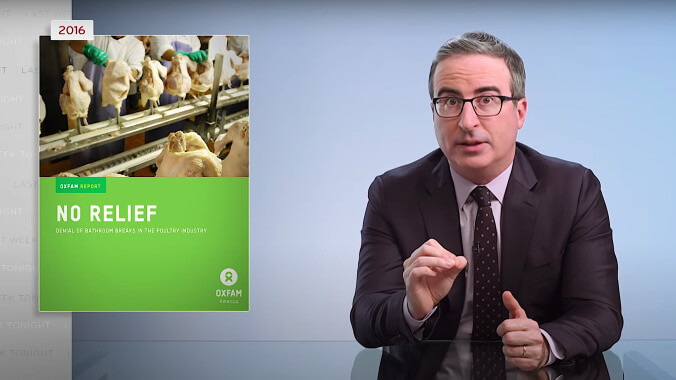 John Oliver tries to spoil meat for us now by exposing unsafe meatpacking plants