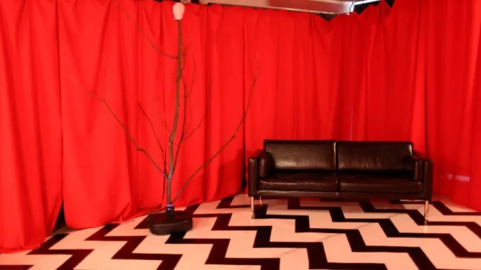 Adorable little squirrels experience adorable little horrors in a tiny version of Twin Peaks' red room