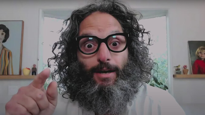 Jason Mantzoukas' quarantine vibe is part feral art collector, all Mantzoukas