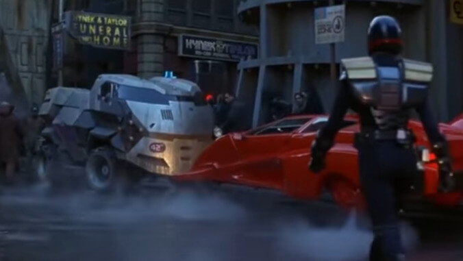 Own a very minor piece of movie history by buying a Judge Dredd armored taxi