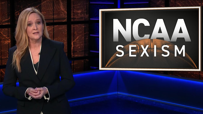 Sam Bee posterizes the NCAA over March Madness gender inequality