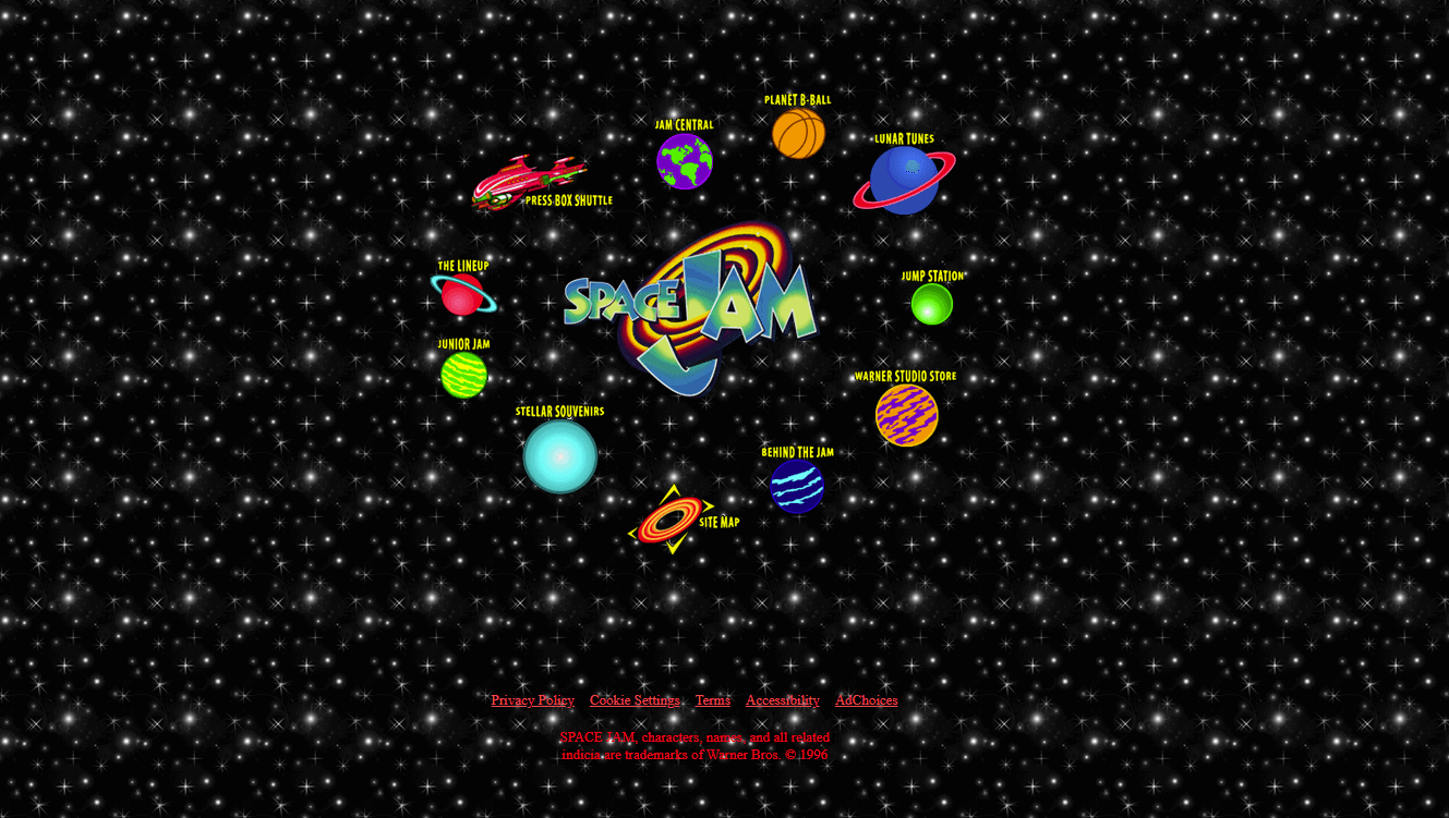 Oh thank god, they preserved the original Space Jam web site