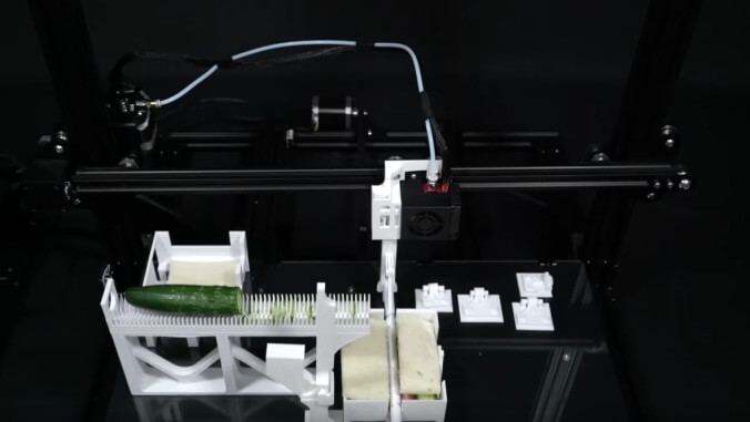 Humanity's technological zenith reached with 3D printer that makes a little sandwich