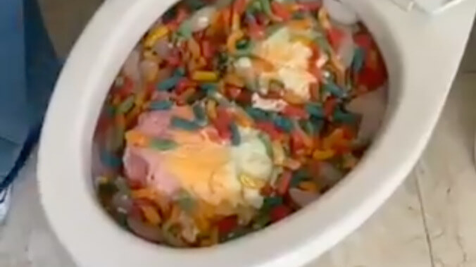 The viral candy toilet video was a prank, sorry Twitter