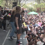 A hardcore show was held at Tompkins Square Park under the guise of being a 9/11 memorial