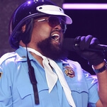 Police officer (from the Village People) not happy with The Weeknd's Grammy boycott