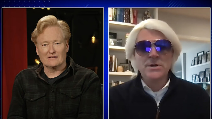 Conan chases down irate alleged horse-doper and cancel culture critic Bob Baffert