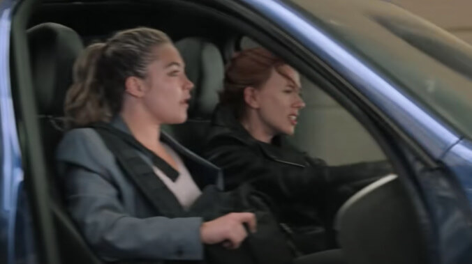 Florence Pugh kicks ass and car doors in new clip from Black Widow