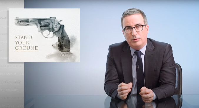 John Oliver stands his ground against racist, needless stand your ground laws