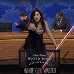 SNL and Cecily Strong toss one last glass of wine in the face of Fox News bigot Jeanine Pirro