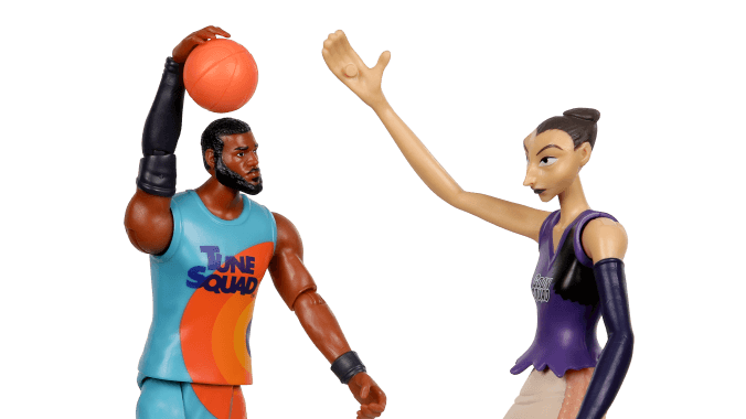 New Space Jam toys to finally let kids play with fan favorites like "Wet/Fire" and "The Brow"