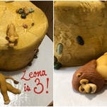 Child’s birthday wish for world’s saddest Lion King cake comes true