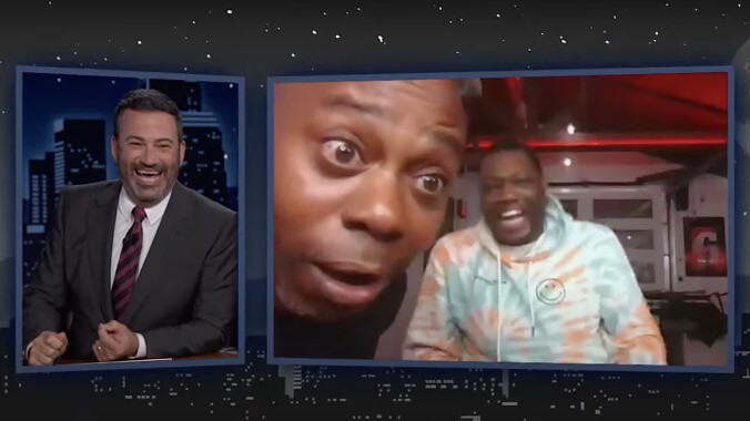 Dave Chappelle expertly comedy-bombs Michael Che's interview with Jimmy Kimmel