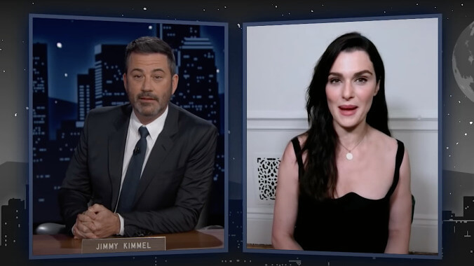 Rachel Weisz maintains MCU discipline, but Jimmy Kimmel spills a Black Widow secret