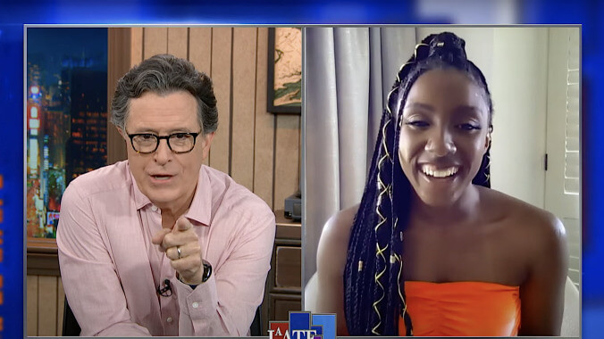 Ziwe reintroduces herself to former boss and career template Stephen Colbert