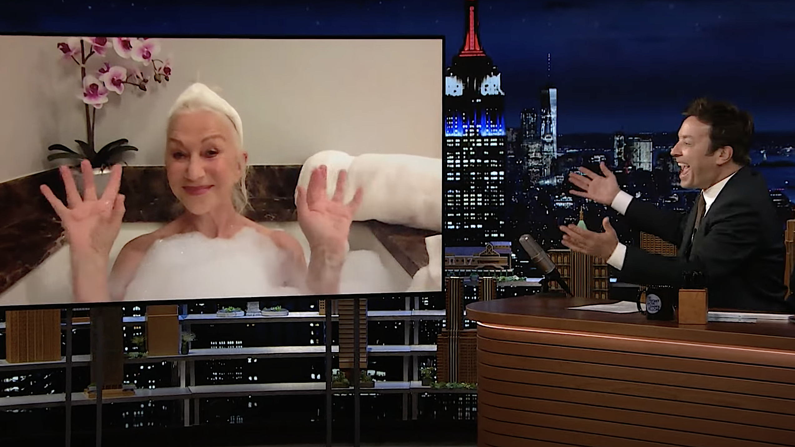 Just Helen Mirren in a bubble bath, spilling stories about confronting Keith Moon, and a bear