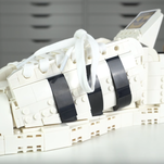 Take "stepping on Lego" to a whole new level with block-built Adidas Superstars