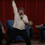 Not even injury can keep Jack Black from belting out his final farewell to Conan