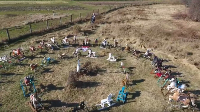 Uncover the (actually not very mysterious) origins of Massachusetts' toy horse graveyard, Ponyhenge