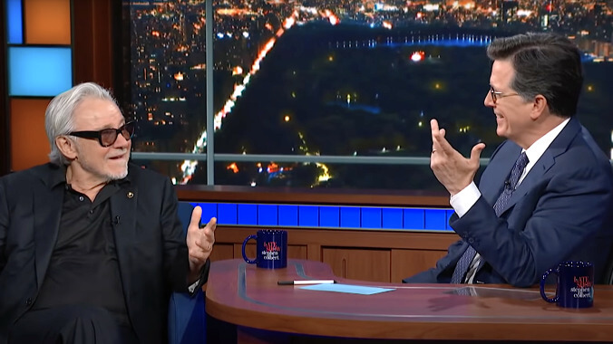 Harvey Keitel tells Stephen Colbert the winding tale of how he finally won his wife over