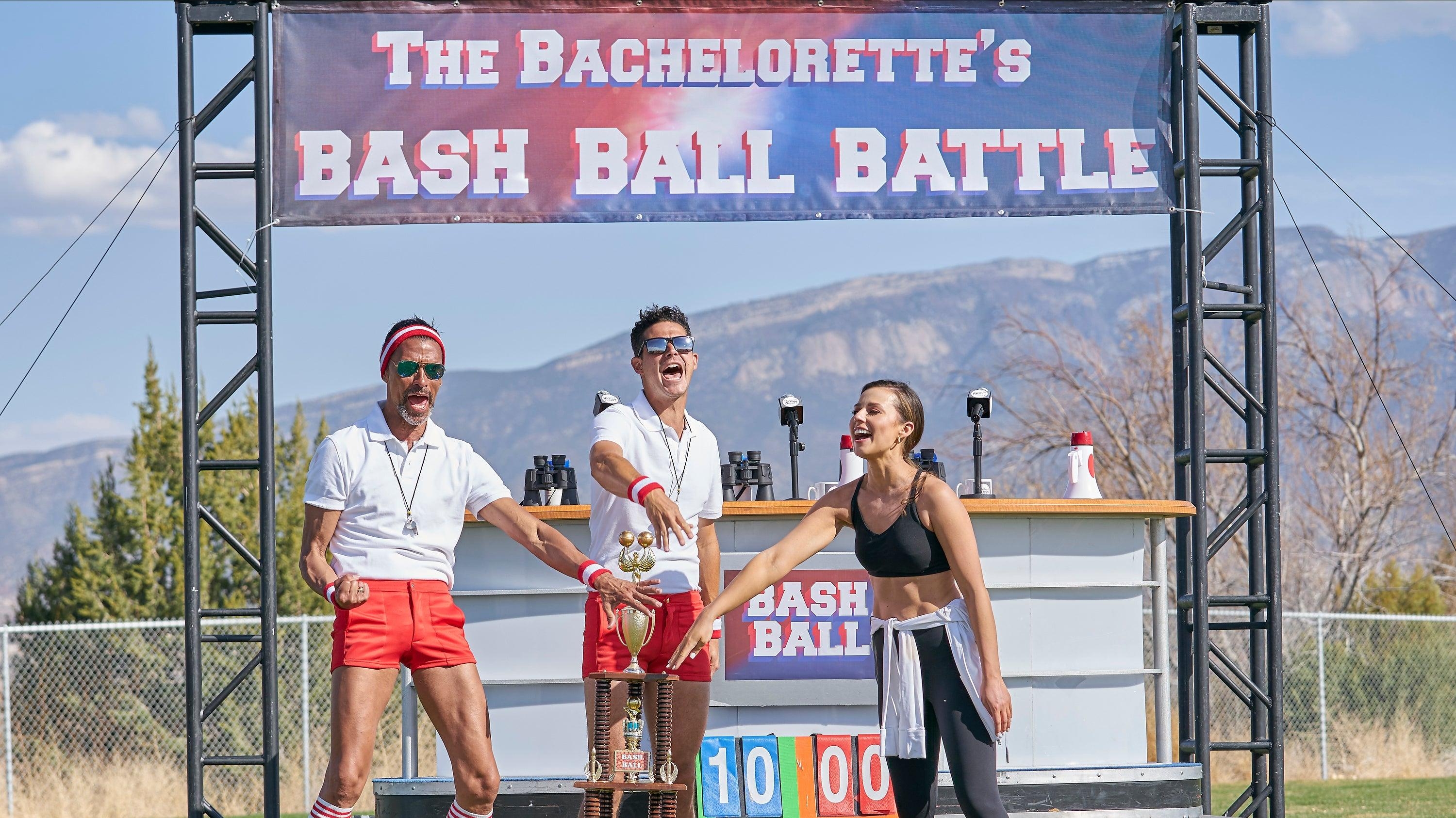 The Bachelorette bashes some balls in the “The Bachelorette’s Bash Ball Battle”