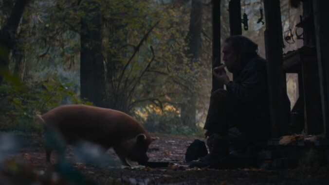 Nicolas Cage on acting with a pig: 