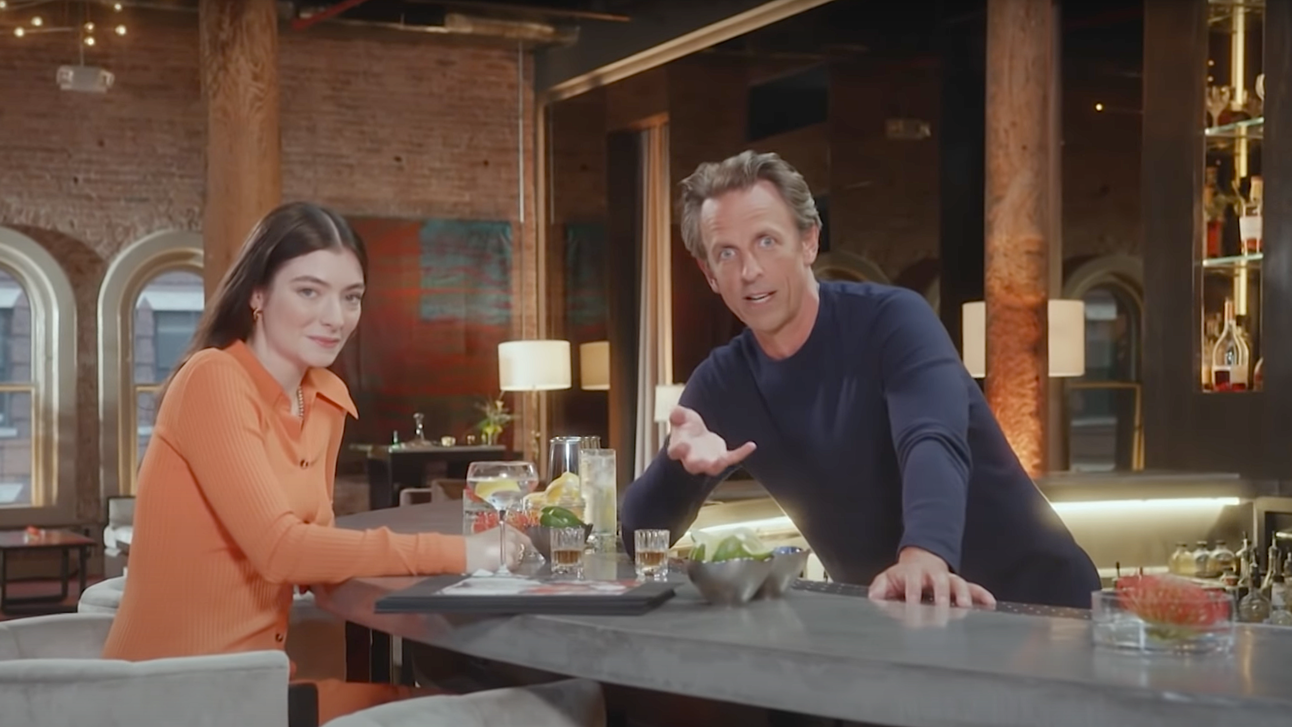 Seth Meyers takes Lorde day drinking, which is good work if you can get it