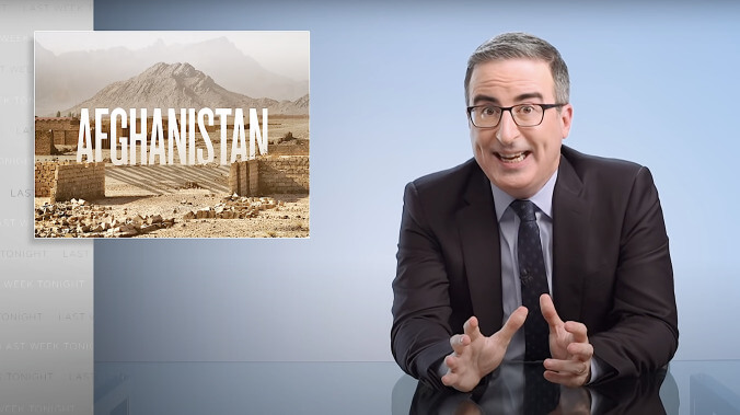 John Oliver wades into the American-made Afghanistan refugee crisis on Last Week Tonight